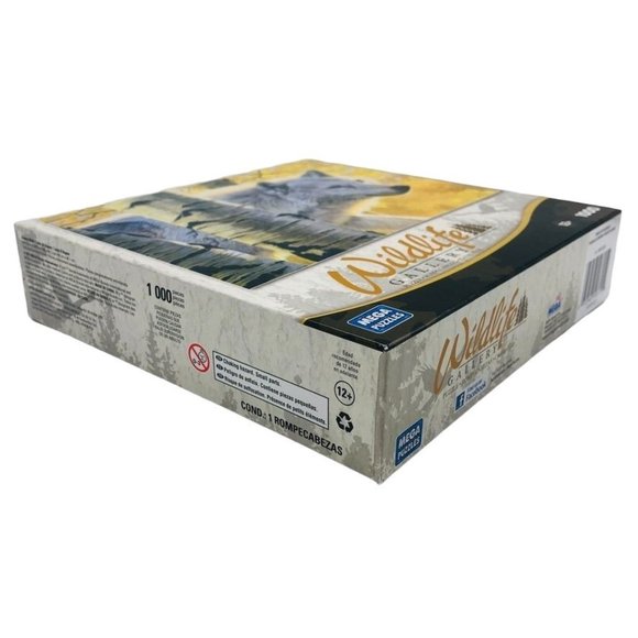 New Mega Brands 1000 piece 2011 Wildlife Gallery Puzzle ASPEN WOLF Sealed Box - Picture 2 of 7